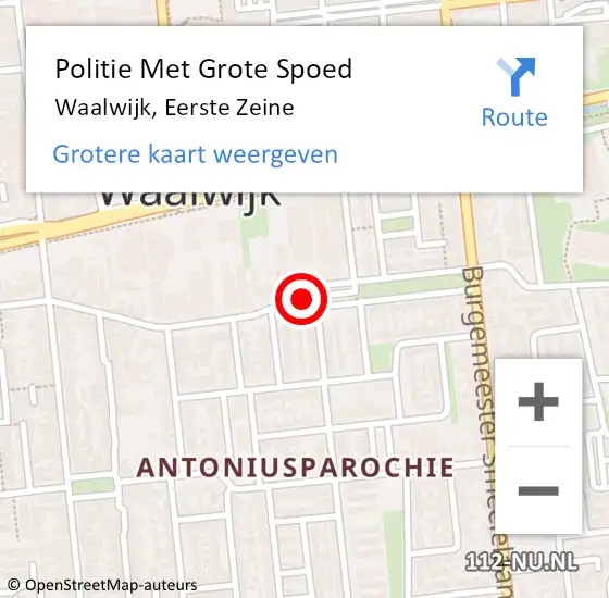 Locatie op kaart van de 112 melding: Politie Met Grote Spoed Naar Waalwijk, Eerste Zeine op 28 februari 2024 11:19