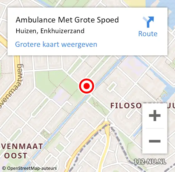 Locatie op kaart van de 112 melding: Ambulance Met Grote Spoed Naar Huizen, Enkhuizerzand op 27 september 2014 12:35