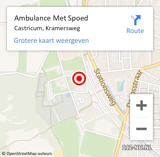 Locatie op kaart van de 112 melding: Ambulance Met Spoed Naar Castricum, Kramersweg op 28 februari 2024 14:41