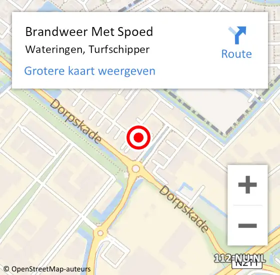 Locatie op kaart van de 112 melding: Brandweer Met Spoed Naar Wateringen, Turfschipper op 28 februari 2024 15:52