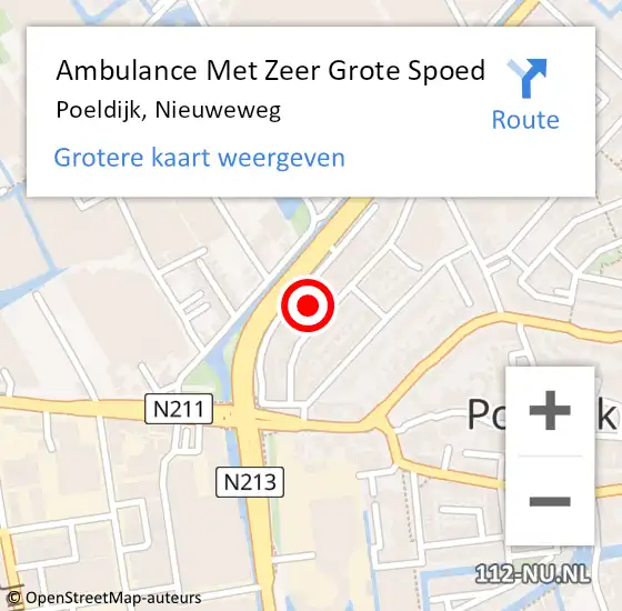 Locatie op kaart van de 112 melding: Ambulance Met Zeer Grote Spoed Naar Poeldijk, Nieuweweg op 28 februari 2024 15:55