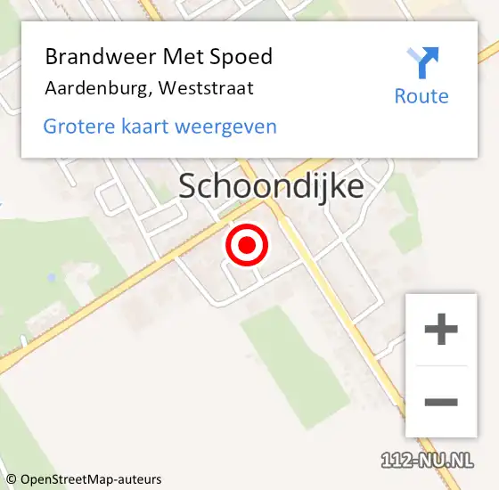 Locatie op kaart van de 112 melding: Brandweer Met Spoed Naar Aardenburg, Weststraat op 29 februari 2024 00:45