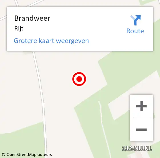 Locatie op kaart van de 112 melding: Brandweer Rijt op 27 september 2014 13:36