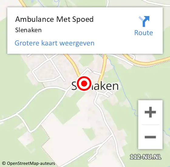 Locatie op kaart van de 112 melding: Ambulance Met Spoed Naar Slenaken op 27 september 2014 13:40