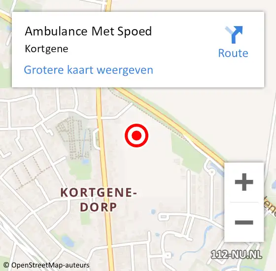 Locatie op kaart van de 112 melding: Ambulance Met Spoed Naar Kortgene op 29 februari 2024 11:59