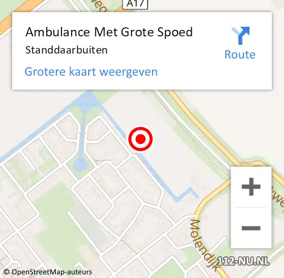 Locatie op kaart van de 112 melding: Ambulance Met Grote Spoed Naar Standdaarbuiten op 29 februari 2024 12:36