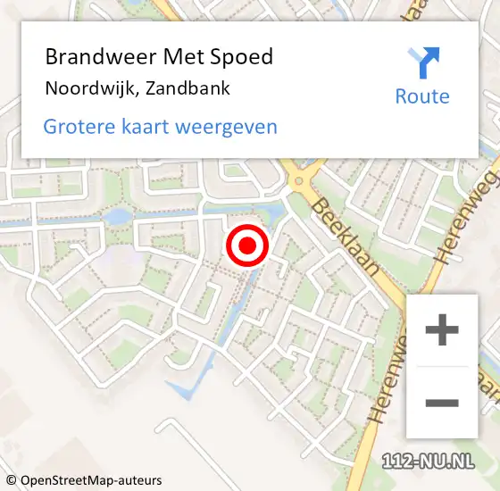 Locatie op kaart van de 112 melding: Brandweer Met Spoed Naar Noordwijk, Zandbank op 29 februari 2024 15:47