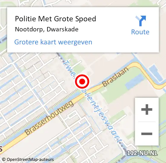 Locatie op kaart van de 112 melding: Politie Met Grote Spoed Naar Nootdorp, Dwarskade op 29 februari 2024 17:09