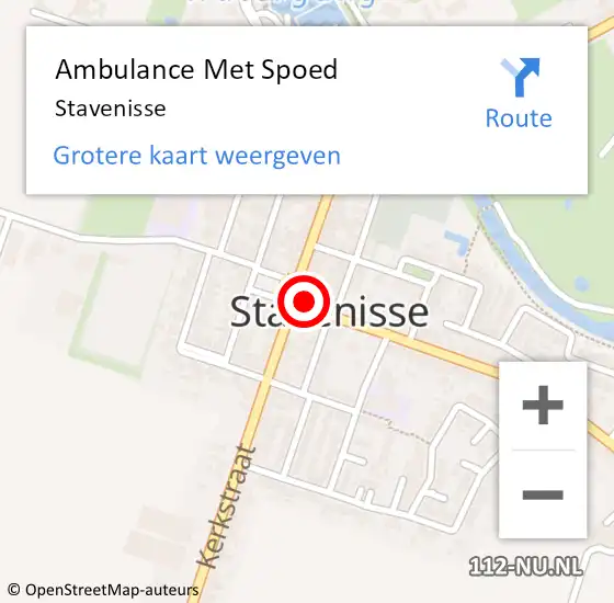 Locatie op kaart van de 112 melding: Ambulance Met Spoed Naar Stavenisse op 29 februari 2024 21:56