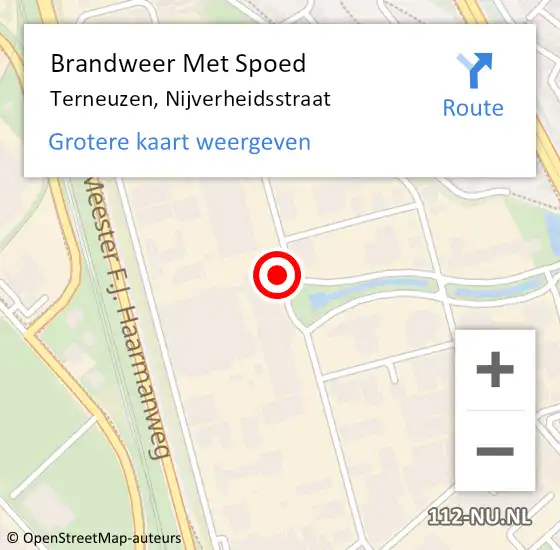 Locatie op kaart van de 112 melding: Brandweer Met Spoed Naar Terneuzen, Nijverheidsstraat op 1 maart 2024 13:02