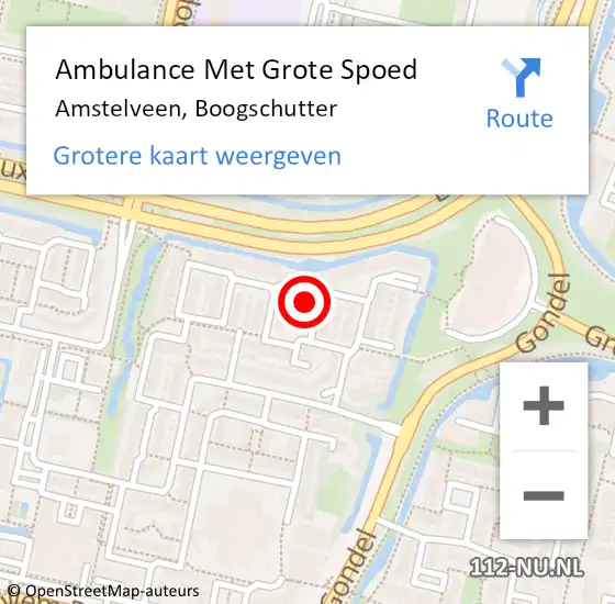 Locatie op kaart van de 112 melding: Ambulance Met Grote Spoed Naar Amstelveen, Boogschutter op 1 maart 2024 14:40