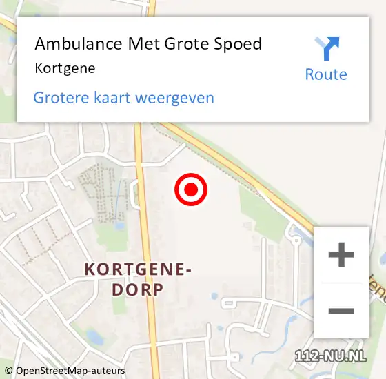 Locatie op kaart van de 112 melding: Ambulance Met Grote Spoed Naar Kortgene op 1 maart 2024 15:36