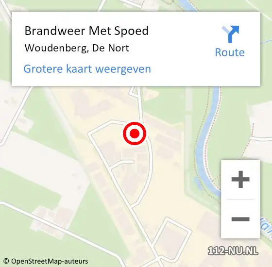Locatie op kaart van de 112 melding: Brandweer Met Spoed Naar Woudenberg, De Nort op 1 maart 2024 20:08
