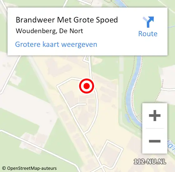 Locatie op kaart van de 112 melding: Brandweer Met Grote Spoed Naar Woudenberg, De Nort op 1 maart 2024 20:26