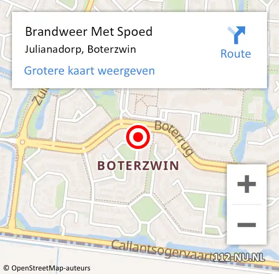 Locatie op kaart van de 112 melding: Brandweer Met Spoed Naar Julianadorp, Boterzwin op 2 maart 2024 00:52