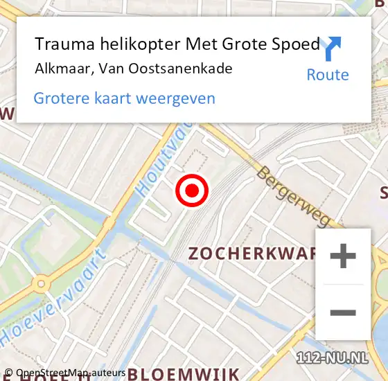 Locatie op kaart van de 112 melding: Trauma helikopter Met Grote Spoed Naar Alkmaar, Van Oostsanenkade op 2 maart 2024 08:15