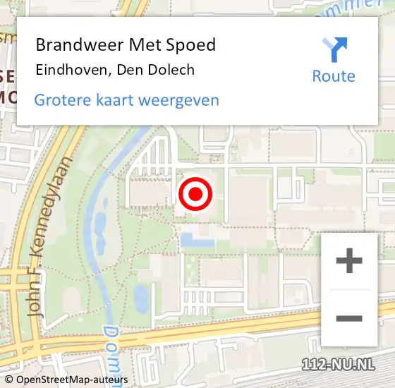 Locatie op kaart van de 112 melding: Brandweer Met Spoed Naar Eindhoven, Den Dolech op 2 maart 2024 08:18