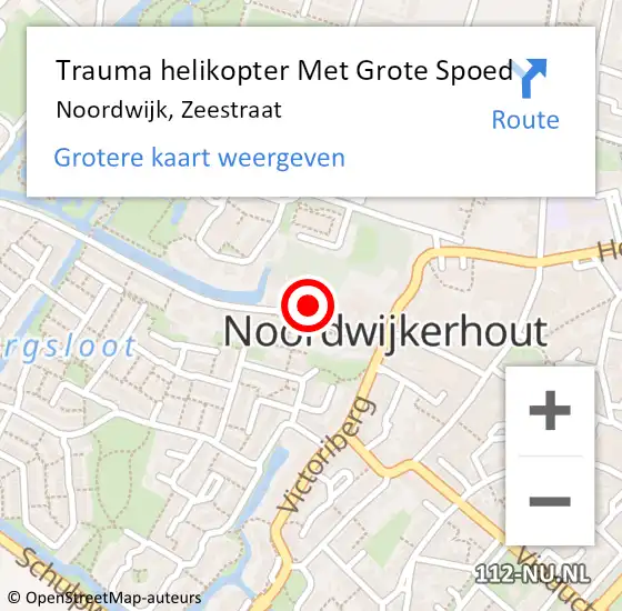Locatie op kaart van de 112 melding: Trauma helikopter Met Grote Spoed Naar Noordwijk, Zeestraat op 2 maart 2024 10:24