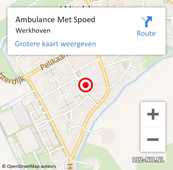 Locatie op kaart van de 112 melding: Ambulance Met Spoed Naar Werkhoven op 2 maart 2024 10:37
