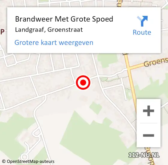 Locatie op kaart van de 112 melding: Brandweer Met Grote Spoed Naar Landgraaf, Groenstraat op 2 maart 2024 12:27