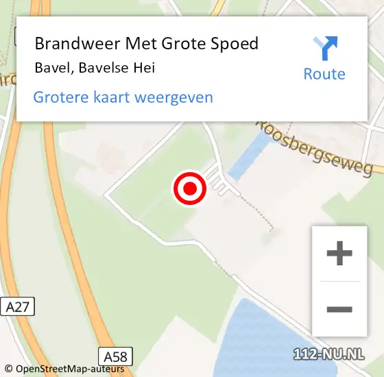 Locatie op kaart van de 112 melding: Brandweer Met Grote Spoed Naar Bavel, Bavelse Hei op 2 maart 2024 13:03