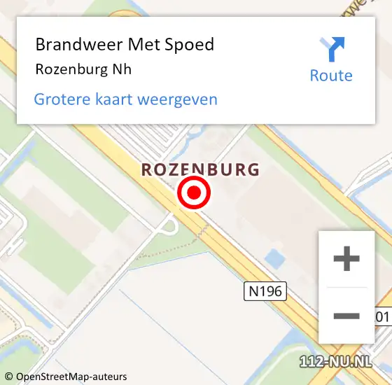 Locatie op kaart van de 112 melding: Brandweer Met Spoed Naar Rozenburg op 2 maart 2024 15:02