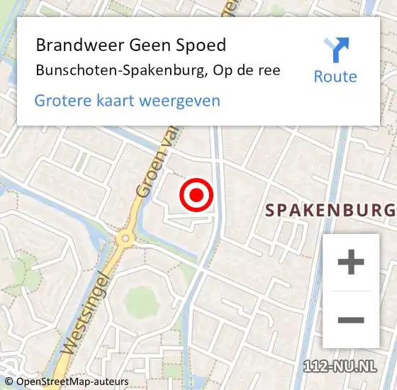 Locatie op kaart van de 112 melding: Brandweer Geen Spoed Naar Bunschoten-Spakenburg, Op de ree op 2 maart 2024 17:41