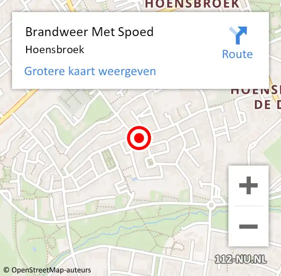 Locatie op kaart van de 112 melding: Brandweer Met Spoed Naar Hoensbroek op 2 maart 2024 21:27