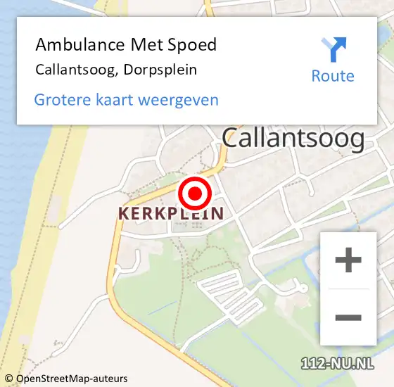 Locatie op kaart van de 112 melding: Ambulance Met Spoed Naar Callantsoog, Dorpsplein op 2 maart 2024 21:38