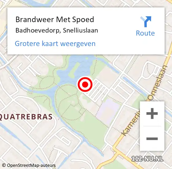 Locatie op kaart van de 112 melding: Brandweer Met Spoed Naar Badhoevedorp, Snelliuslaan op 2 maart 2024 22:46