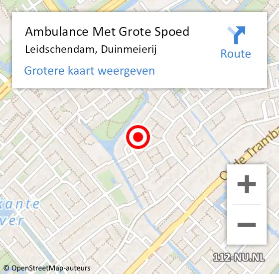 Locatie op kaart van de 112 melding: Ambulance Met Grote Spoed Naar Leidschendam, Duinmeierij op 2 maart 2024 23:49