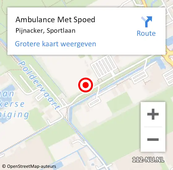 Locatie op kaart van de 112 melding: Ambulance Met Spoed Naar Pijnacker, Sportlaan op 3 maart 2024 01:30