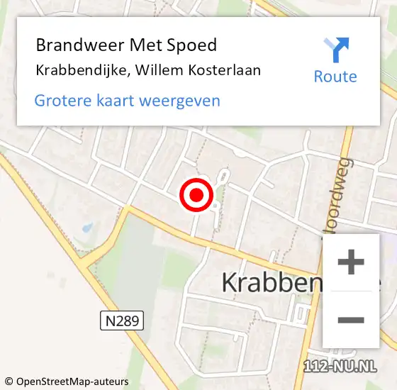 Locatie op kaart van de 112 melding: Brandweer Met Spoed Naar Krabbendijke, Willem Kosterlaan op 3 maart 2024 11:19