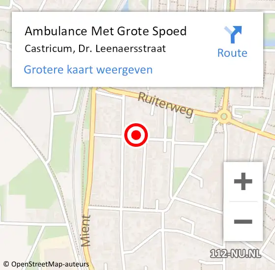 Locatie op kaart van de 112 melding: Ambulance Met Grote Spoed Naar Castricum, Dr. Leenaersstraat op 3 maart 2024 12:56