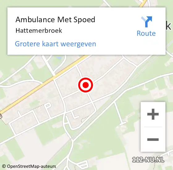 Locatie op kaart van de 112 melding: Ambulance Met Spoed Naar Hattemerbroek op 3 maart 2024 15:51