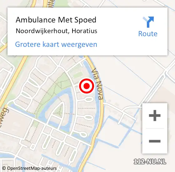 Locatie op kaart van de 112 melding: Ambulance Met Spoed Naar Noordwijkerhout, Horatius op 3 maart 2024 18:32