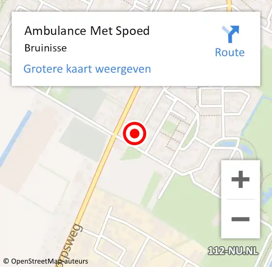 Locatie op kaart van de 112 melding: Ambulance Met Spoed Naar Bruinisse op 3 maart 2024 20:25