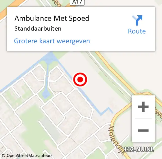Locatie op kaart van de 112 melding: Ambulance Met Spoed Naar Standdaarbuiten op 3 maart 2024 22:11