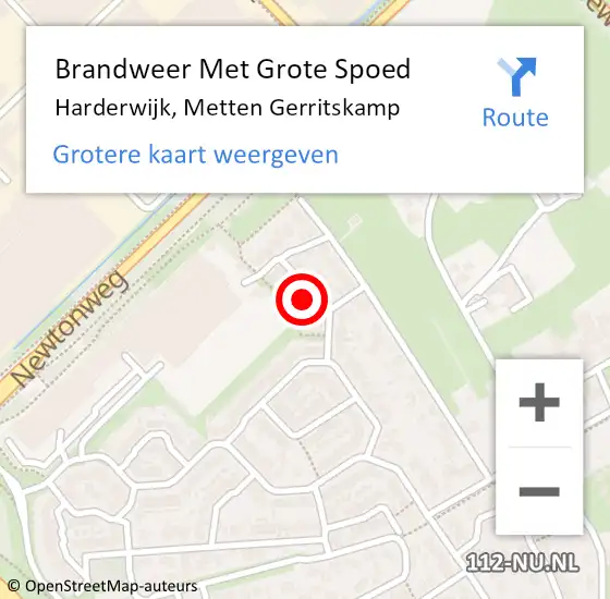 Locatie op kaart van de 112 melding: Brandweer Met Grote Spoed Naar Harderwijk, Metten Gerritskamp op 4 maart 2024 13:23