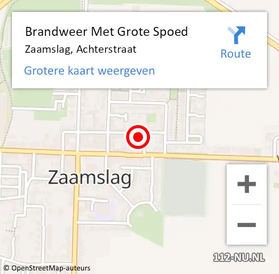 Locatie op kaart van de 112 melding: Brandweer Met Grote Spoed Naar Zaamslag, Achterstraat op 4 maart 2024 14:12