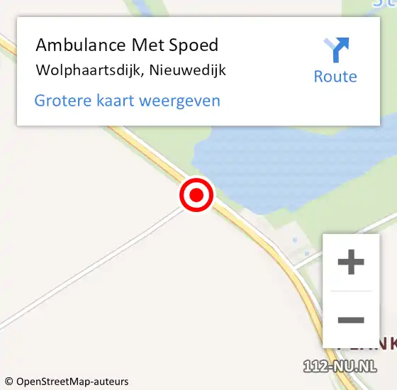 Locatie op kaart van de 112 melding: Ambulance Met Spoed Naar Wolphaartsdijk, Nieuwedijk op 28 september 2014 00:36