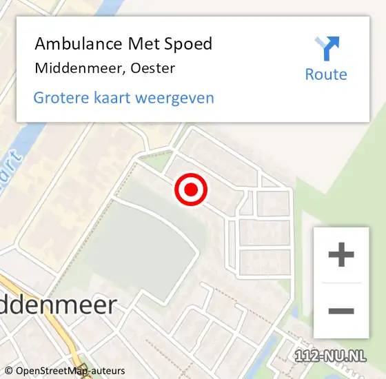 Locatie op kaart van de 112 melding: Ambulance Met Spoed Naar Middenmeer, Oester op 4 maart 2024 16:15