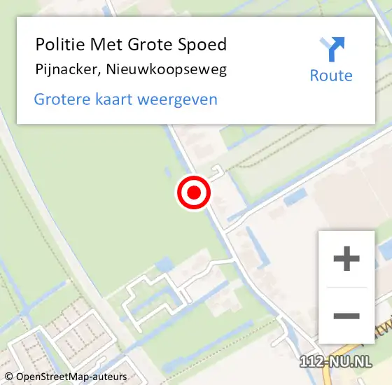 Locatie op kaart van de 112 melding: Politie Met Grote Spoed Naar Pijnacker, Nieuwkoopseweg op 4 maart 2024 18:36