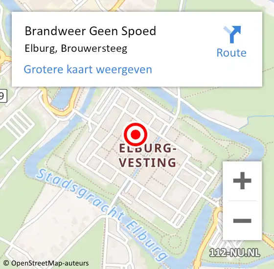 Locatie op kaart van de 112 melding: Brandweer Geen Spoed Naar Elburg, Brouwersteeg op 4 maart 2024 19:57