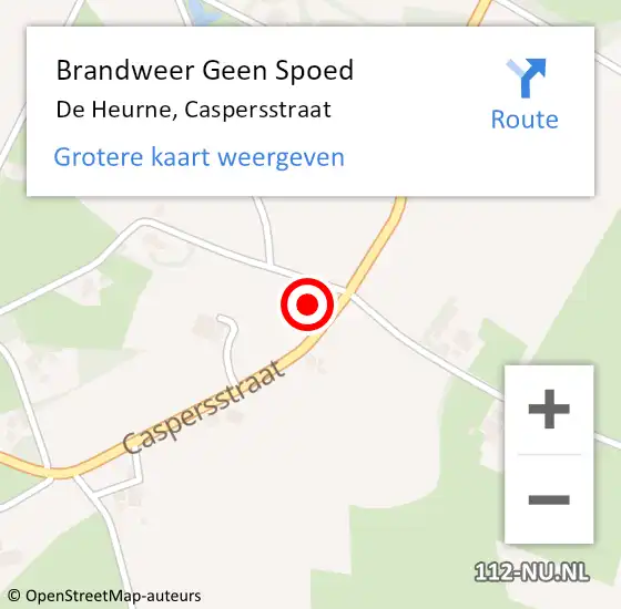 Locatie op kaart van de 112 melding: Brandweer Geen Spoed Naar De Heurne, Caspersstraat op 4 maart 2024 20:02