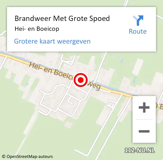 Locatie op kaart van de 112 melding: Brandweer Met Grote Spoed Naar Hei- en Boeicop op 28 september 2014 01:41