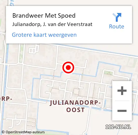 Locatie op kaart van de 112 melding: Brandweer Met Spoed Naar Julianadorp, J. van der Veerstraat op 4 maart 2024 21:38
