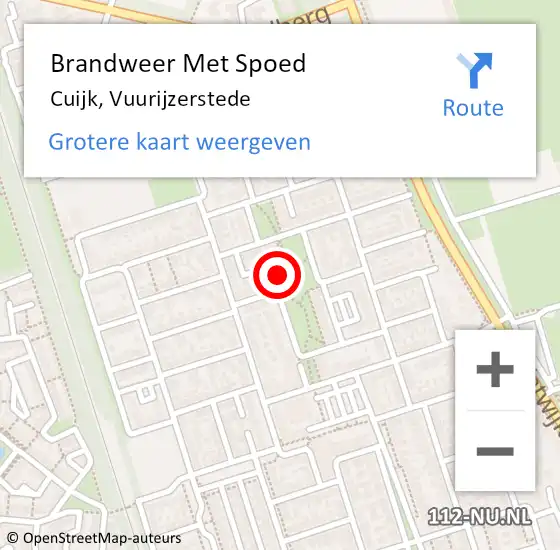 Locatie op kaart van de 112 melding: Brandweer Met Spoed Naar Cuijk, Vuurijzerstede op 4 maart 2024 23:05