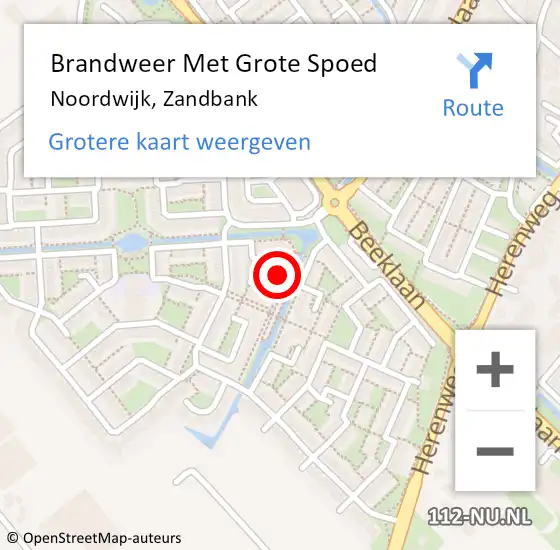 Locatie op kaart van de 112 melding: Brandweer Met Grote Spoed Naar Noordwijk, Zandbank op 5 maart 2024 00:19