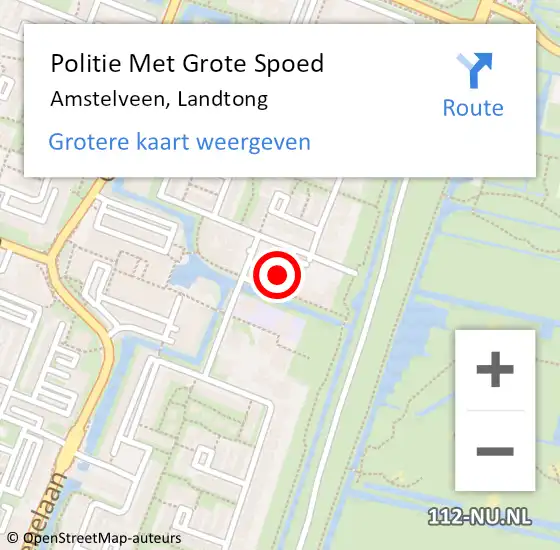 Locatie op kaart van de 112 melding: Politie Met Grote Spoed Naar Amstelveen, Landtong op 5 maart 2024 12:19